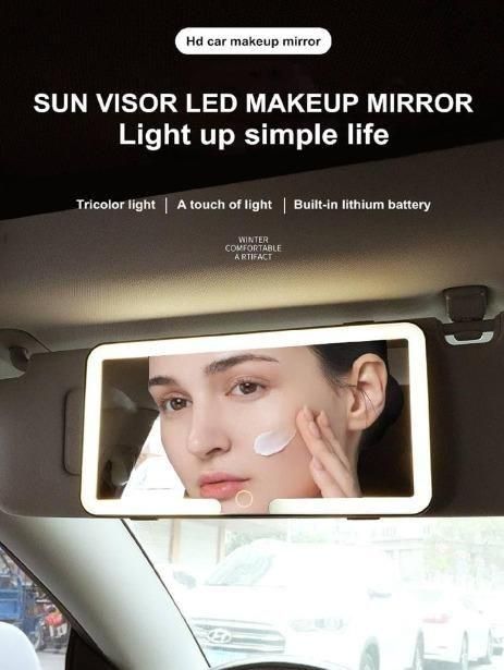 Rechargeable Car Makeup Mirror with LED Lights